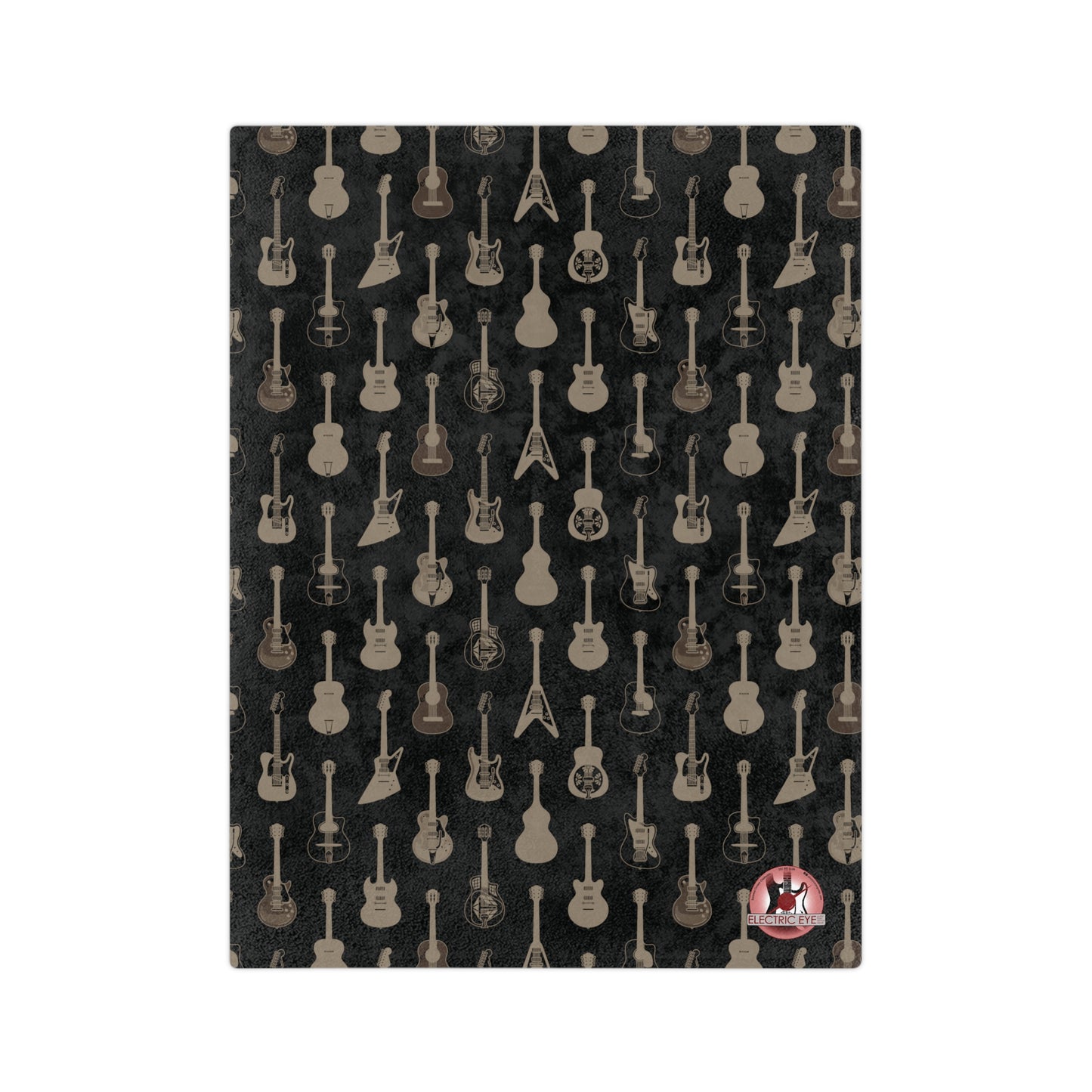 Guitar Pattern Velveteen Microfiber Blanket