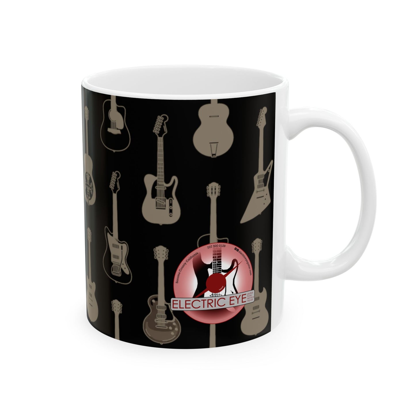Guitar Pattern Coffee Mug