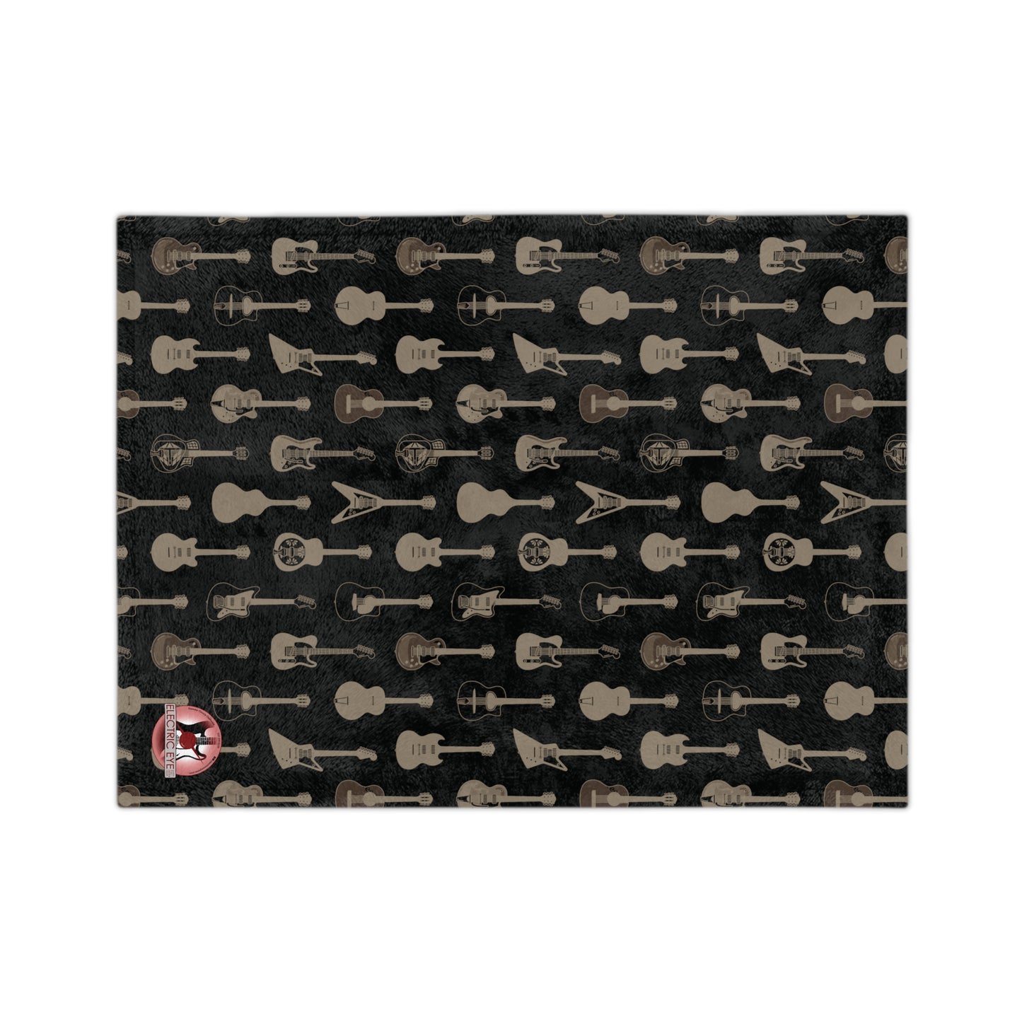 Guitar Pattern Velveteen Microfiber Blanket