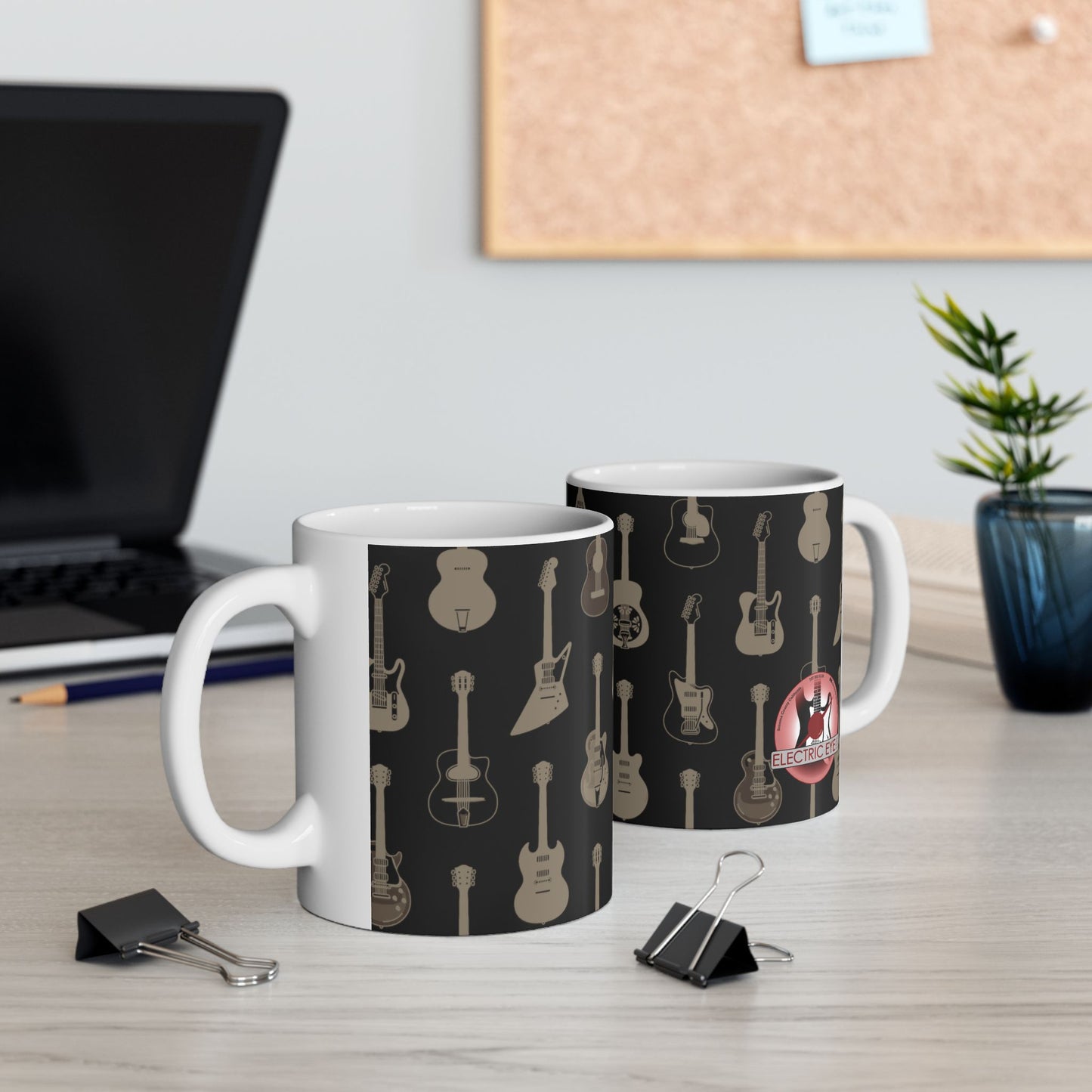 Guitar Pattern Coffee Mug