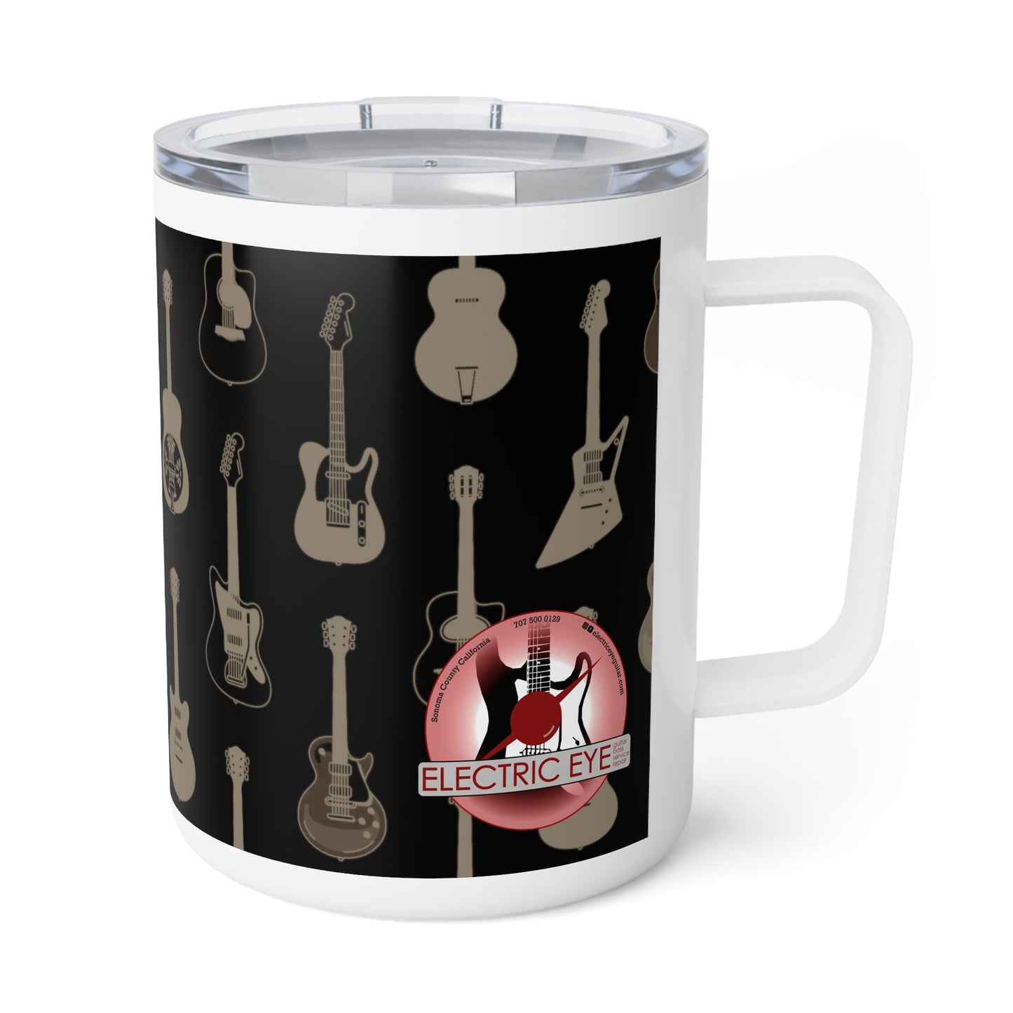 Guitar Print Insulated Coffee Mug