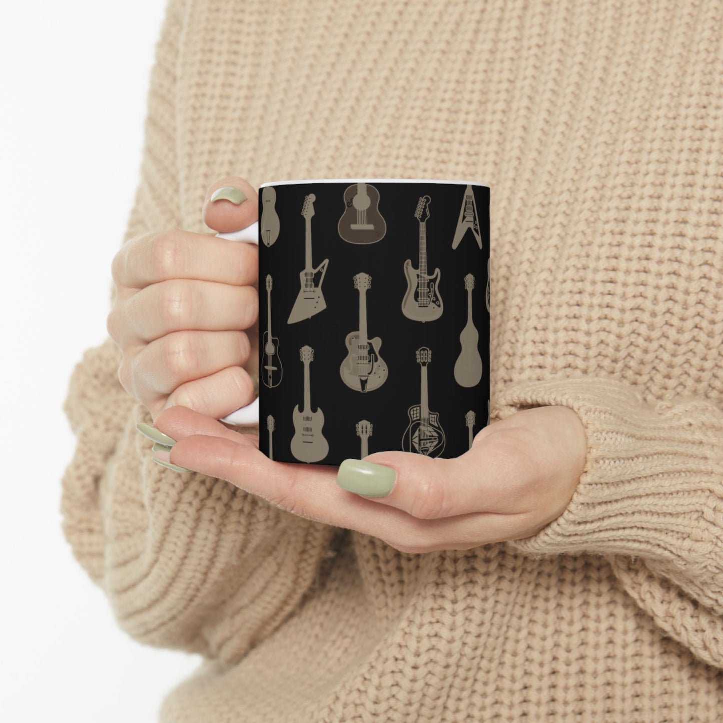 Guitar Pattern Coffee Mug