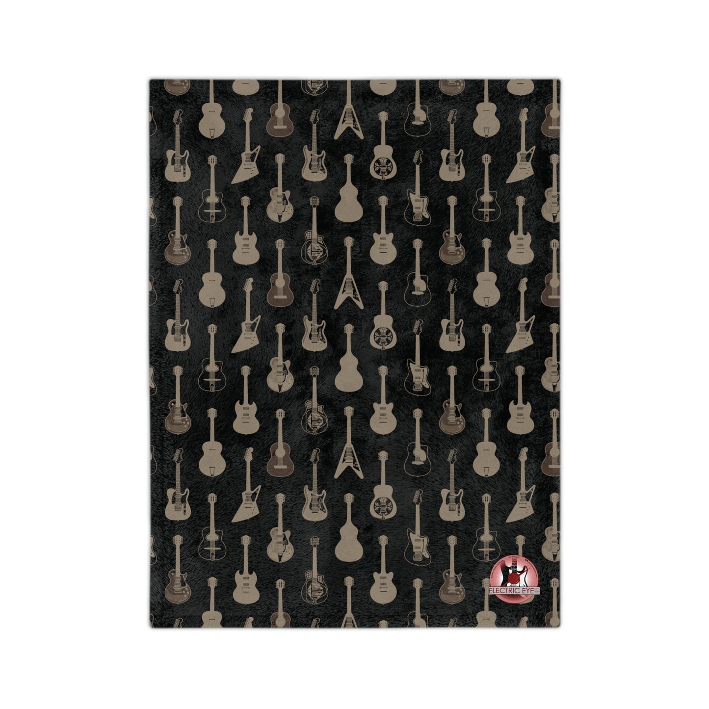 Guitar Pattern Velveteen Microfiber Blanket