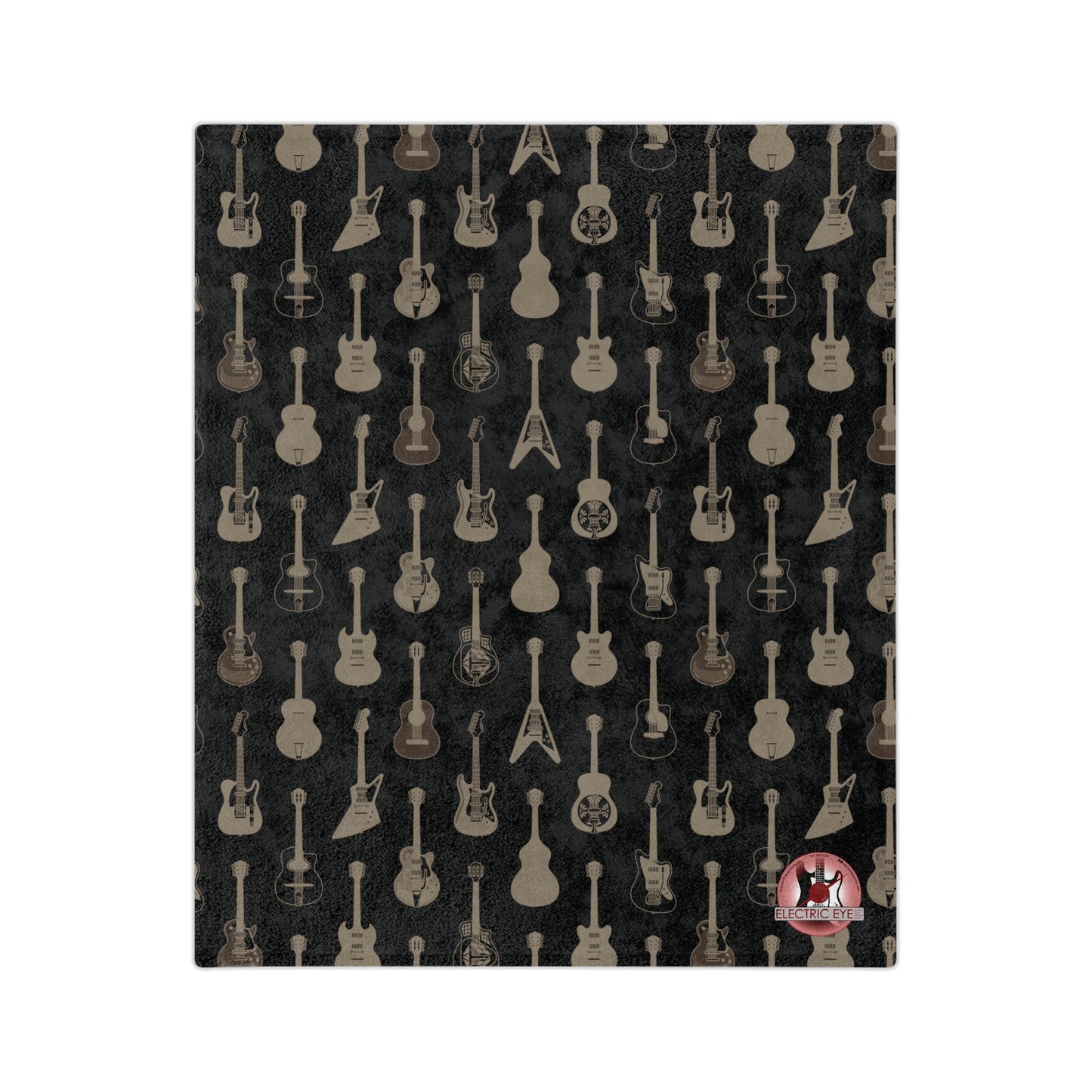 Guitar Pattern Velveteen Microfiber Blanket