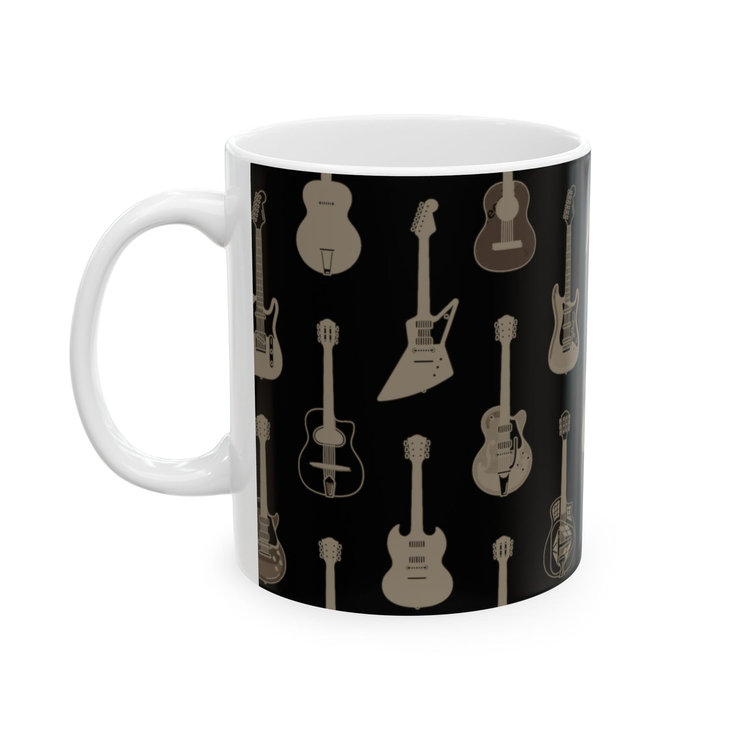 Guitar Pattern Coffee Mug