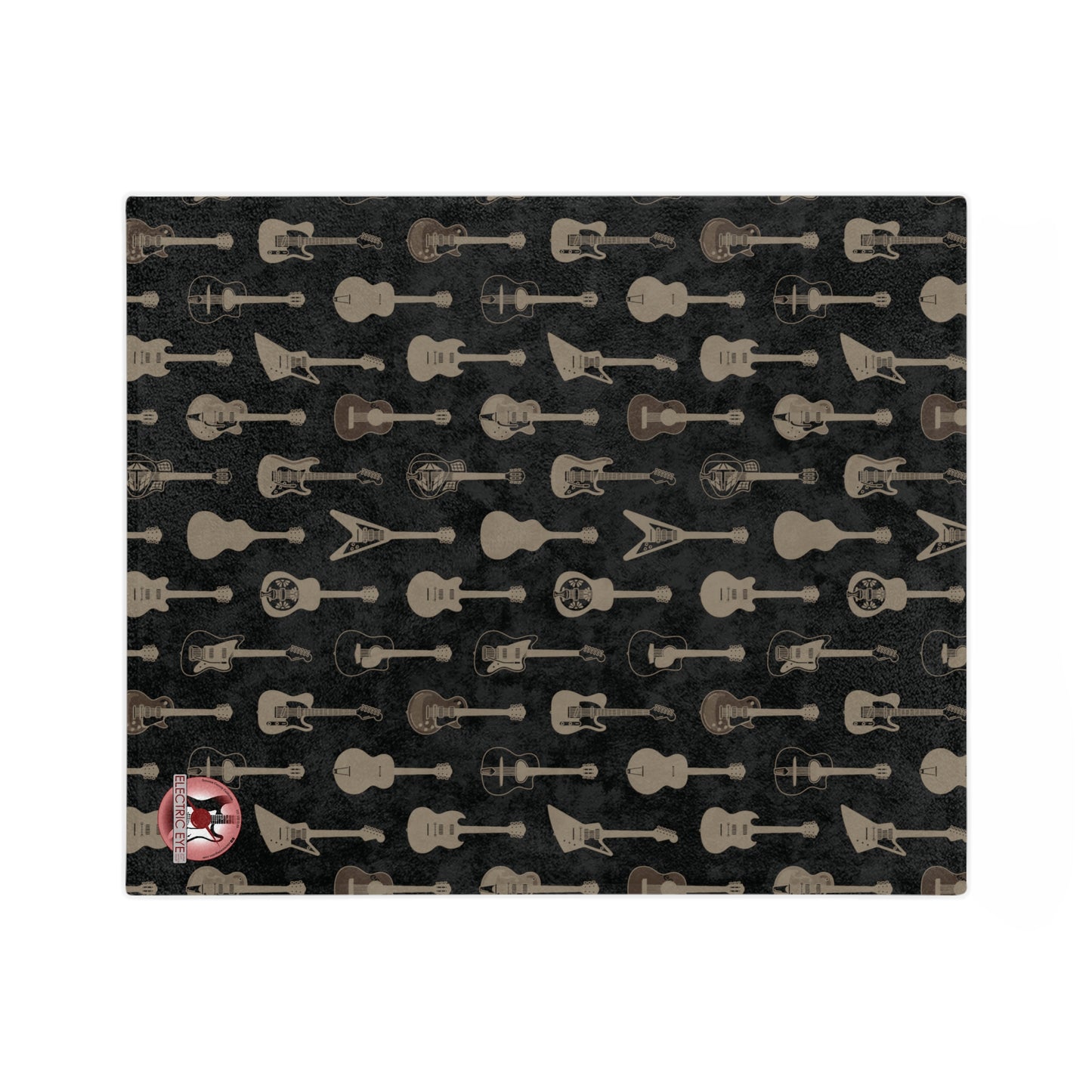 Guitar Pattern Velveteen Microfiber Blanket